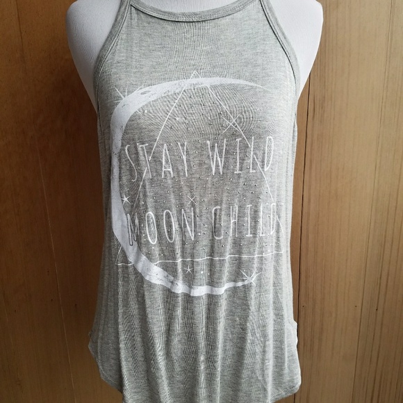 Tops - Boutique boho moon child halter tank top